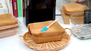 100PCS Air Fryer Parchment Paper Liners NonStick Oil-proof Disposable Paper For Home Grill Plate