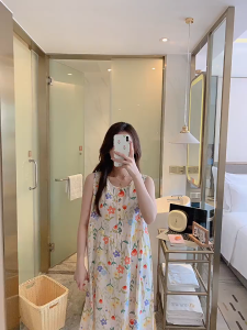 Váy mặc nhà nhiều mẫu váy mặc đi ngủ váy cho bà bầu hàng thiết kế quảng châu lanh lụa mềm mịn