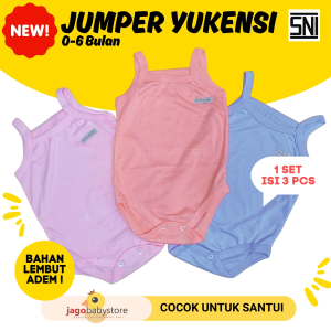 1 Pcs Jumper Singlet Bayi Newborn - Jumper Yukensi Warna untuk Bayi Cewek