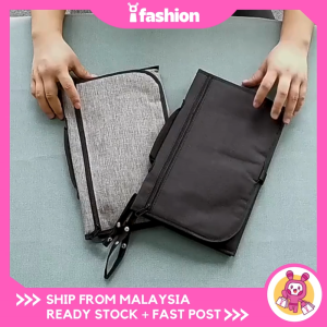 iFASHION 1577 Portable Baby Changing Pad Foldable Waterproof Diaper Bag 3 Layers  Pockets Travel Mat for Infants