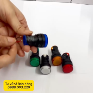 Combo 2 Đèn báo pha - đèn led tín hiệu - AD16-22D/S - 12V 24V màu XANH DƯƠNG