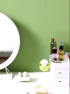 Kecantikan telur penyimpanan rak Beauty Egg Storage Rack Perforation-Free Rotatable Wall-Mounted Bracket Puff Box Tray Cosmetic