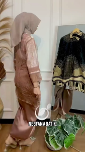 BONUS JILBAB One Set Wanita Terbaru 2024 Tulle Gardenia Warna Mix Renda Full Chantily Halus
