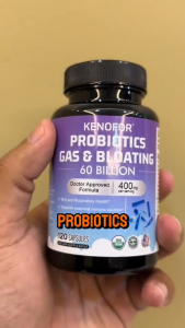 KENOFOR Prebiotic + Probiotic Supplement – Digestive Health and Immune Support Reduce Bloating Gas – 60 Billion CFU-15 Strain