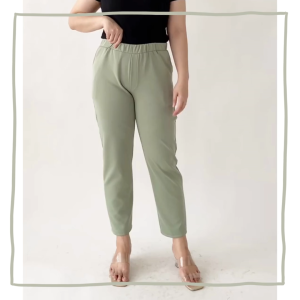 Celana jumbo big size scuba xxxl wanita pinggang karet