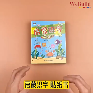 启蒙识字贴纸书（全套12册）彩图注音 Chinese Character Sticker Book 3-8岁宝宝贴贴画 儿童认知粘贴纸书益智卡通专注力训练 Children Picture Book Buku WeBuild