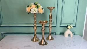 Wedding Props Decoration: Luxury Flower Vases & Gold Flower Centerpieces