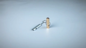 High-Decibel Aluminum Alloy Survival Whistle with Keychain for Outdoor Camping Hiking