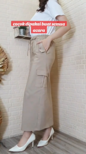 Rok Cargo Wanita Panjang / Rok Cargo Korean Style / Skirt Cargo Wanita / Rok Cargo Panjang