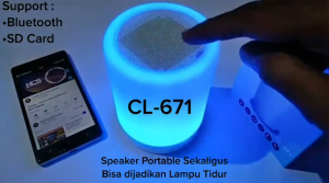 Speaker Wireless Bluetooth CL-671 Smart Touch Portable Lamp Salon Aktif Dengan LED Cahaya