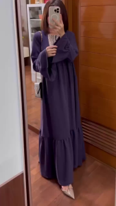 KAFTAN LEBARAN BAJU GAMIS PAKAIAN KAFTAN REMPLE WANITA HIJAB BUSUI BUMIL FRIENDLY