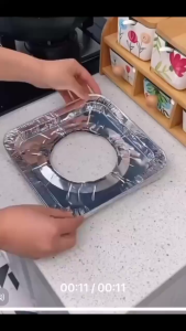 10Pcs Kitchen Oil Proof Stove Liners Pad / Heat-resistant Aluminum Foil Pad / Burner Covers Gas Oven Pad For Cooking Kitchen