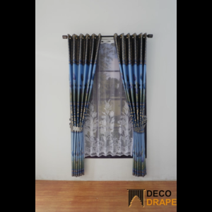 Gorden Terbaru 2023 Kain Blackout Import Motif Bunga Tulip Model Smokering