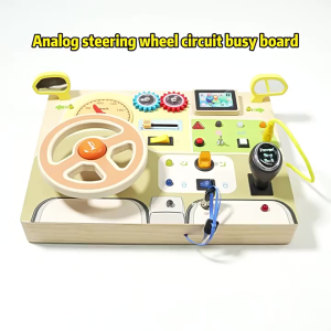 Kids Car Driving Toy Sensory Activity Development LED Steering Wheel Toy Toddler Education