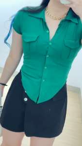 4843 ROELLA BUTTON TOP ATASAN WANITA BODYCON