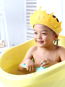 Kids Bath Shower Wash Hair Cap Baby Shower Cap Childrens Hair Washing Childrens Bath Hat Adjustable Ear Protection