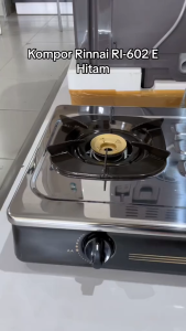 RINNAI 602E + Caisar Selang Gas Kompor Gas 2 Tungku Stenlies Stell BISA BUKA TUTUP