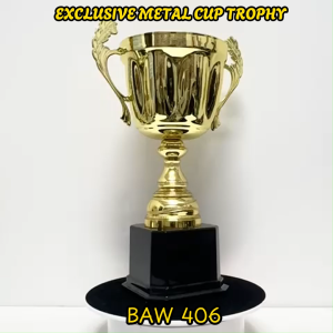 Exclusive Metal Cup Trophy BAW406 (Hadiah Suakn dan Anugerah Cemerlang)