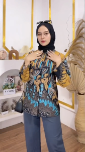 Blouse Batik Wanita JUMBO M L XL XXL XXXL Motif Tarung Terbaru - Atasan baju terbaik - kerja banyak pilihan motif - harga grosiran Panjang Katun Bisa Seragam