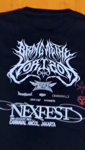 Kaos Oversized BMTH Babymetal Bring Me The Horizon NEXFEST Jakarta Concert 2024 T-shirt Distro