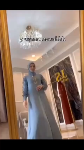 NURHALIZA DRESS SET OUTER MATT VELVET MIX BABYDOLL PLUS SQUIN