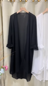 BestStore - Cardigan Long Sleeve Koren Style / Cardigan Transparan Polos / Cardigan Kekinian /