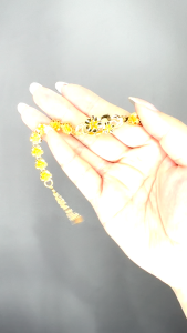 Emas Bangkok Emas Korea 24K Bracelet Ring Gold Plated Rantai Gelang Tangan & Cincin Emas Sadur Perempuan emas 916 R