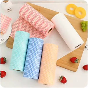 [EZY4LIFE]1 Roll Washable Kitchen Disposable Dishwashing Clothing Non-Woven Lazy Clothes Dry and Wet Dual-purpose Household Cleaning Towel