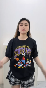 CAROTYLES S Kaos Couple Keluarga CRTYLS LA Wanita Lengan Pendek Katun