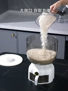 10KG Rice Dispenser Rice Storage Box Rice Dispenser 10 Kilos Sale Rice Organizer Storage Automatic Rice Bucket with Lid Food Storage Box Food Grain Storage Container for Kitchen Soybean Rice Storage