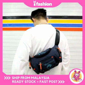 iFASHION 1389 Men Waterproof Waist Bag Chest Bag Anti-Theft Beg Silang Beg Pinggang Lelaki