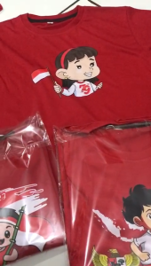 Pakaian kaos lengan pendek anak laki-laki kemerdekaan 17 Agustus Ke-79 merdeka 1-10 tahun 901