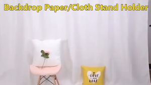 2.6X3m Backdrop Stand Kit Adjustable and Mobile Support Frame Comes with Bag and 4 Clips Studio Photography Frame Decoration Party Live Broadcast