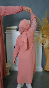 Viora Couple Syari Set Phasmina Variasi Bordir Gamis Muslimah Ibu Dan Anak Bahan Ceruty Bebydoll