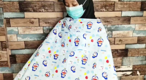 Shafiyyah.Sarban Celemek Apron Menyusui Motif Bolak Balik