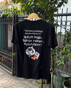Desain Kaos Keren - Perkopian Seduh Bakar Nyender - Kaos Kopi - Bahan Combed 20s Adem Tebal Sablon Awet