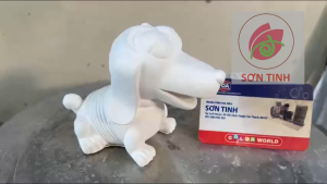 Tượng tô màu CHÓ SLINKY dễ thương D1  tô tượng thạch cao (Không kèm màu) luyện vẽ tượng trắng decor