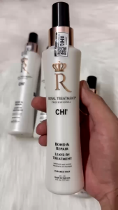 Xịt dưỡng xả khô CHI Royal phục hồi tóc hư tổn bond & repair leave-in 177ml