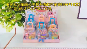 Bộ Đồ Chơi Vali Làm Kẹp Tóc Thủ Công Kiểu Hoạt Hình Dễ Thương Cho Bé Gái Hộp Tự Làm Trang Sức Kẹp Tóc 9 Món