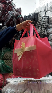 Tas Hajatan Goodie Bag Pita Kotak 22 Jasmine Pink