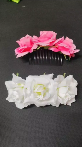 หวีติดดอกไม้ หวีสับติดดอกกุหลาบ หวีสับติดดอกไม้ประดิษฐ์ งานเกรดA เครื่องประดับผมผู้หญิง สินค้ามีคุณภาพ กาวติดแน่นไม่หลุดง่ายงานสวยทุกชิ้นผลิตโดยจากทางร้าน