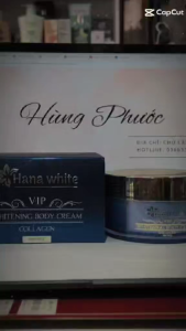 Kem dưỡng trắng da toàn thân chống nắng giữ ẩm Hana White Vip 300g