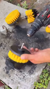 Kepala Mesin Bor Sikat Pembersih Sepatu Kulit Suede Bulu Multifungsi