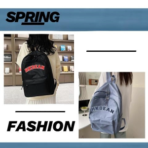 LHMonday ใหม่ กระเป๋าเป้สะพายหลัง จุของได้เยอะ พิมพ์ลายตัวอักษรสีทึบ มีช่องใส่ของหลายช่อง ใส่ของได้หลากหลาย มันต้องมีแล้วมั้ย