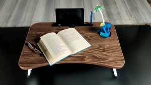 YumeLux Bed Table Laptop Desk With Drawer Cup Holder Foldable Pen/Ipad Holder