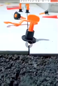 Kualitas Tinggi 50PCS Alat Perata Granit 1mm & Reuseable Tile Leveling Nat /Alat Perata Keramik Model Putar