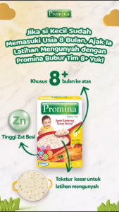 Promina Bubur Tim Bayi 8 Bulan MPASI Tinggi Protein Kalsium Vitamin 100g