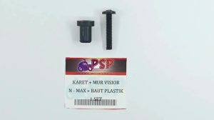 BAUT + KARET MUR VISOR N-MAX (PLASTIK ) - KARET + MUR BODY GANJAL / GANJEL KACA VISOR + BAUT PLASTIK YAMAHA N MAX  (Harga 1 Baut + 1 Karet)