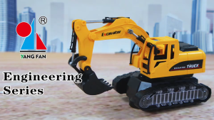 Construction Excavator Toy Truck Realistic Lights Sounds and Auto Bump & Go