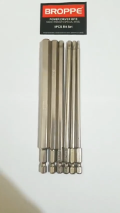 Mũi lục giác từ tính dài 150mm BROPPE | Đầu vặn ốc lục giác thép siêu bền Mũi vít lục giác chân 1/4"